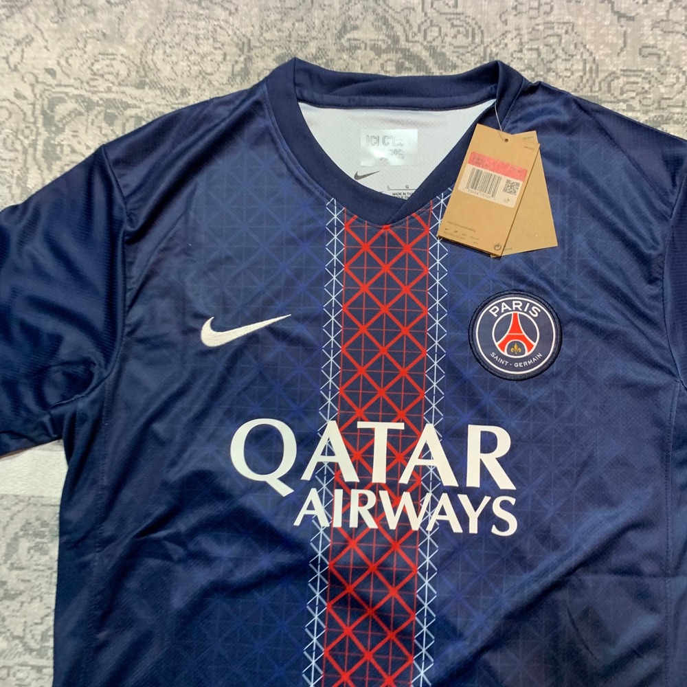 Nike Paris Saint-Germain PSG Jersey Mens Large Navy Blue NEW 2023/24 Home Kit - Picture 4 of 6